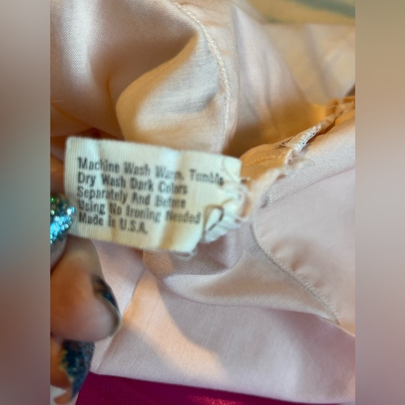 Vtg cotton blend pillowcase JCPenney Standard pink - Picture 7 of 8